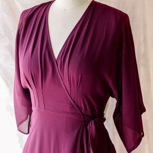 Kimono Sleeve Maxi Wrap Dress